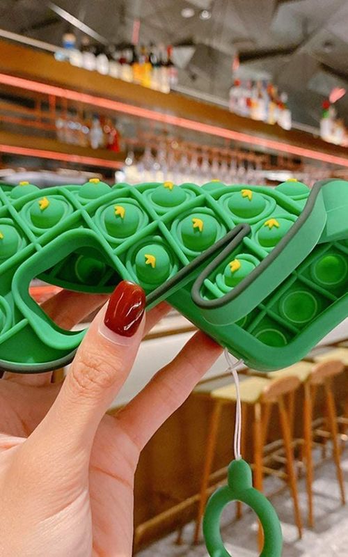 Silicone Fidget Toys Phone Case Squeeze Bubble Sensory Protecive Case
