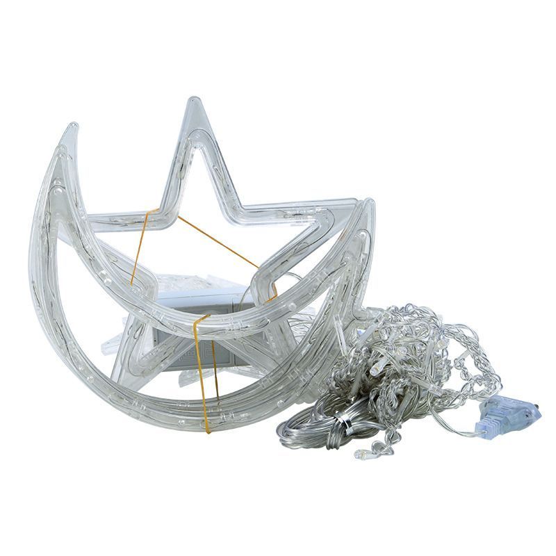Curtain String Light Star Moon LED String Lamp For Bedroom Indoor Outdoor Holiday Decor