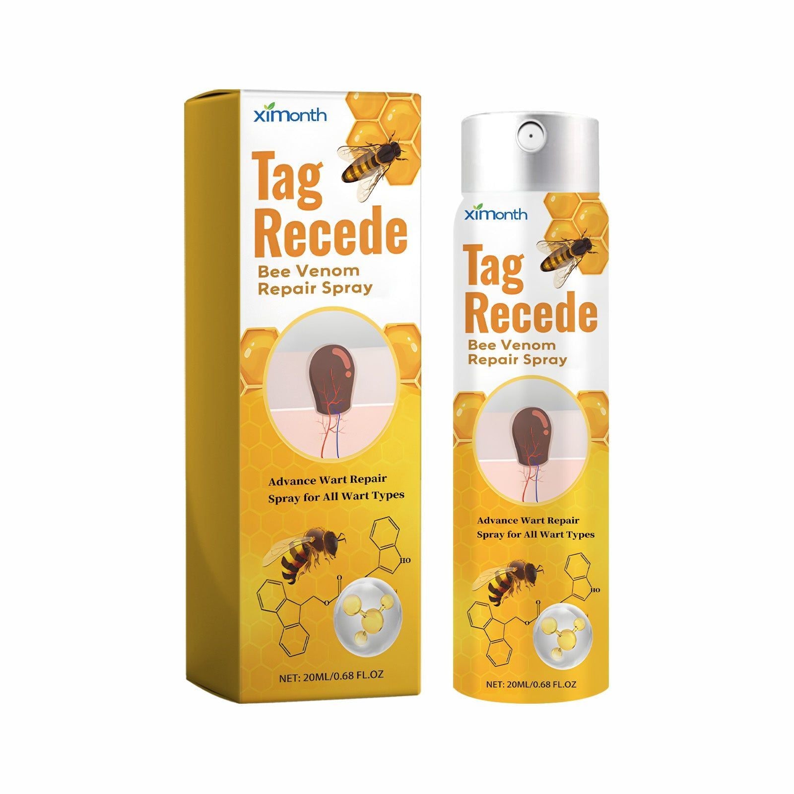 Beesvenom Wart Care Spray for Smooth Skin, Skin Repair, Wart Removal, Natural Skin Lightening ,20ml
