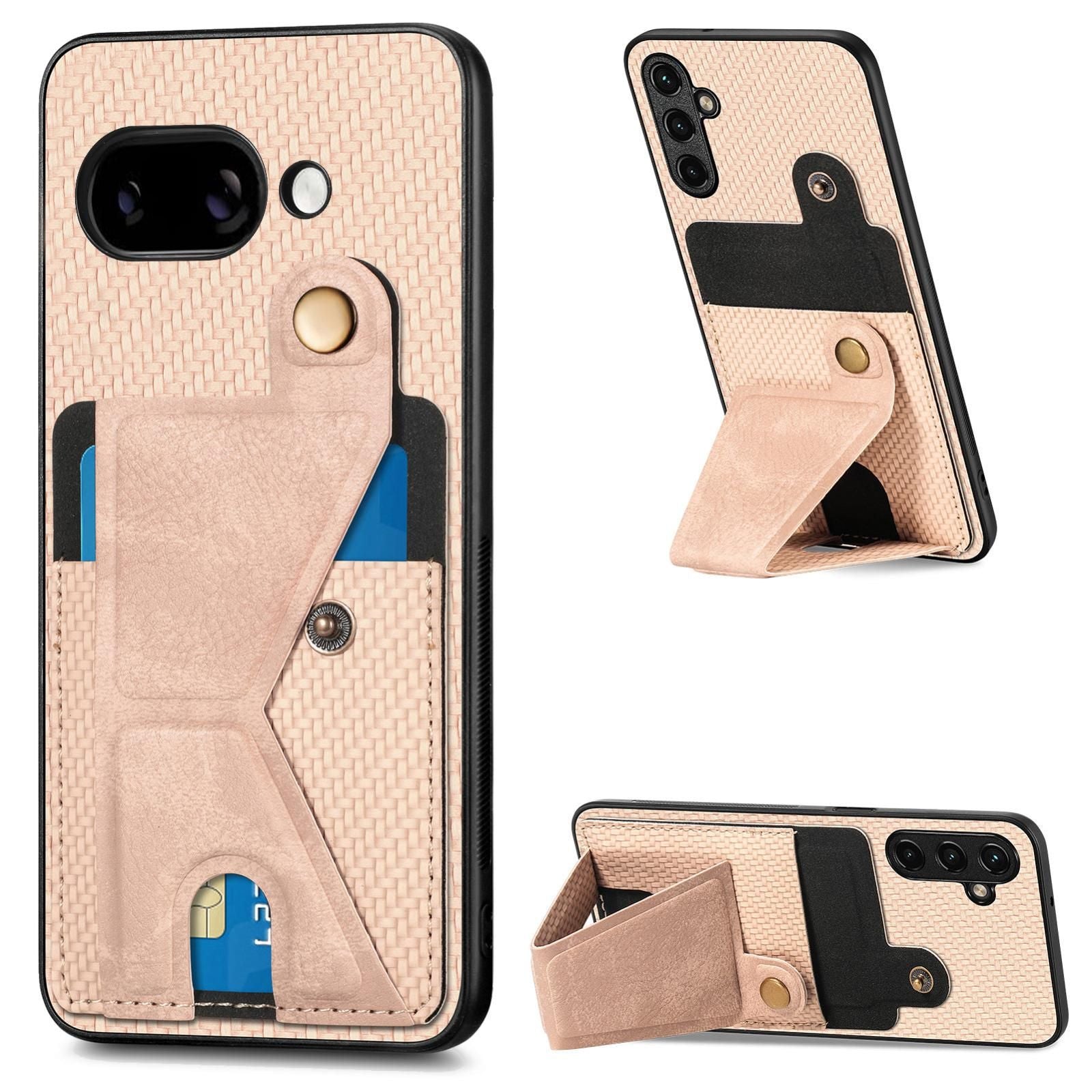 Carbon Fiber Wallet Case For Google Pixel 9a
