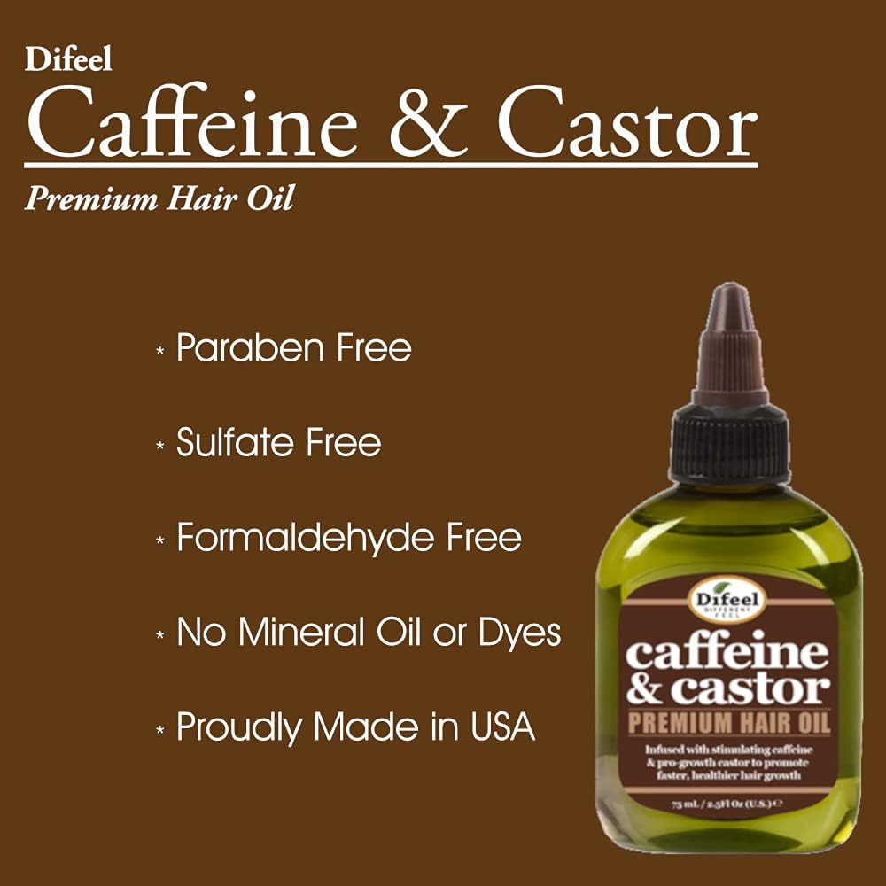 Difeel Caffeine & Castor Premium Hair Oil 75Ml
