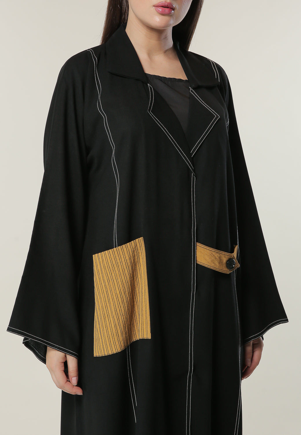 MOiSTREET Black Casual Abaya