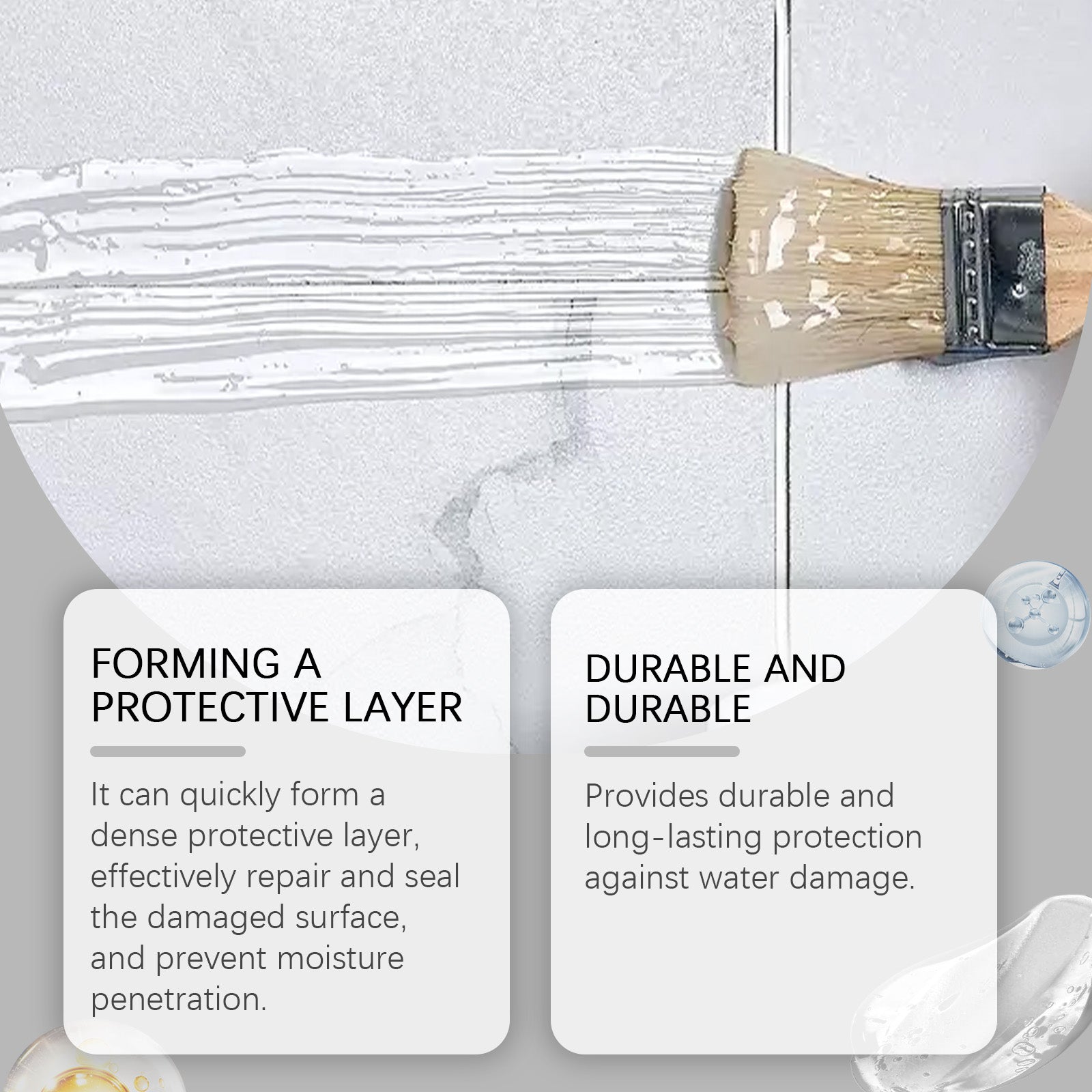 Transparent Waterproof Glue 300g, Perfect for Home Decoration and Restoration, Durable Sealant for Water Damage Repair ,1set