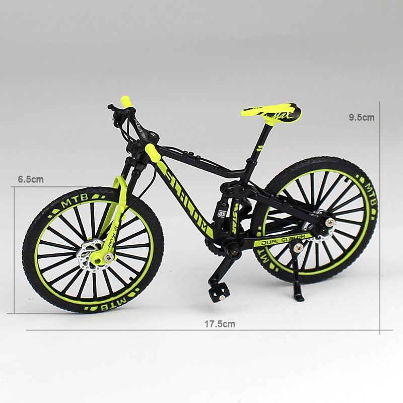 Mini 1:10 Alloy Bicycle Scale Model Desktop Simulation Ornament Finger Mountain Bikes Toy