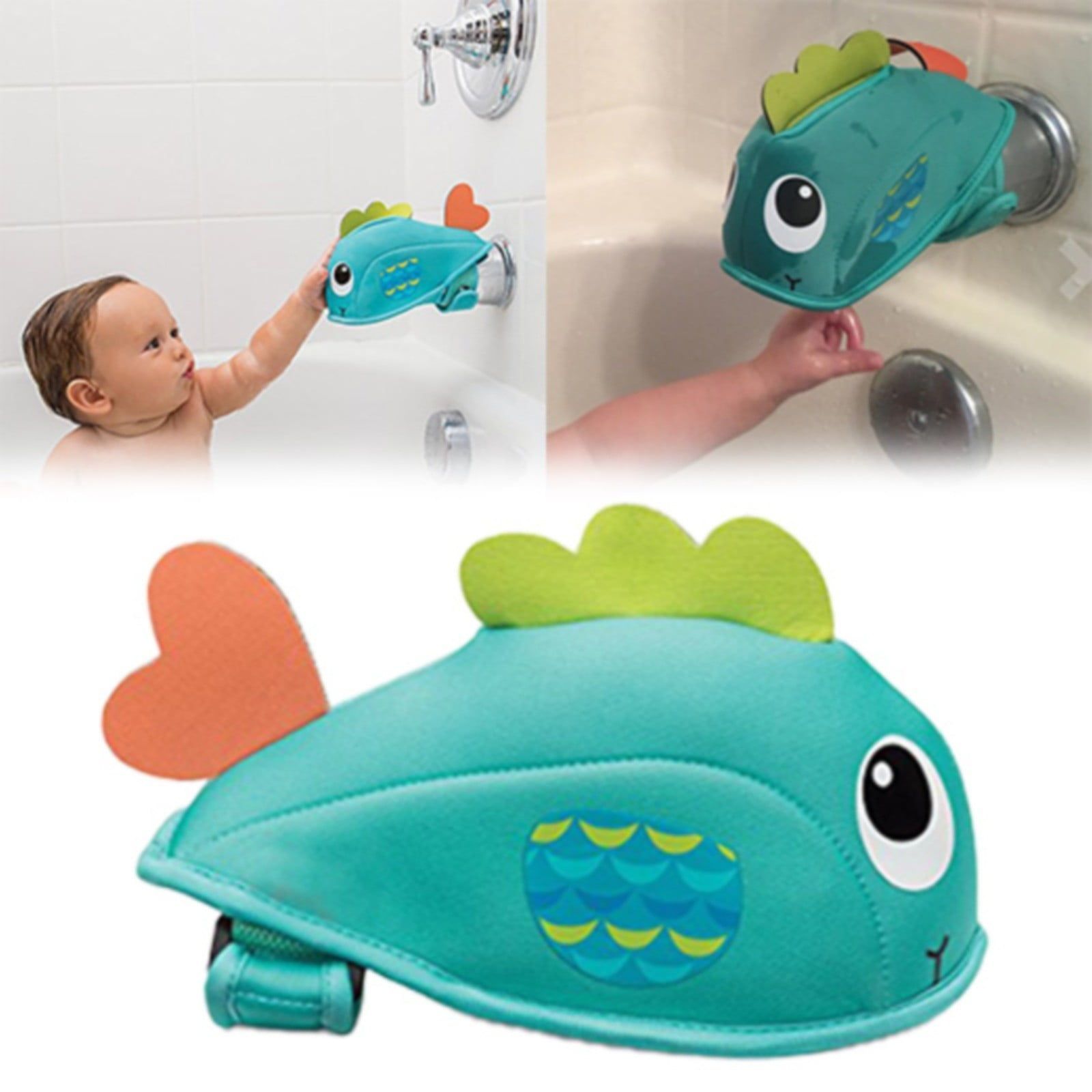 Bath Spout Cover Bathtub Faucet Protector Fish-Shaped Faucet Bath Accessory for Baby