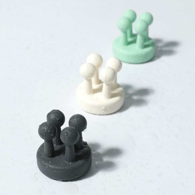 6pcs Silicone Adhesive Hook Utility Stand Plug Cable Holder Key Hook For Bathroom Kitchen
