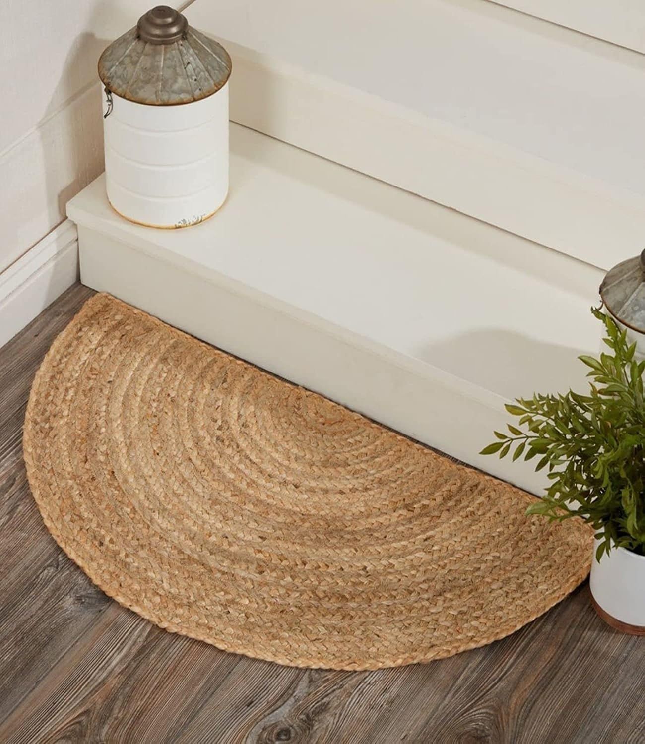 AIESY®  Beautiful Braided Handwoven Jute Reversible Rug