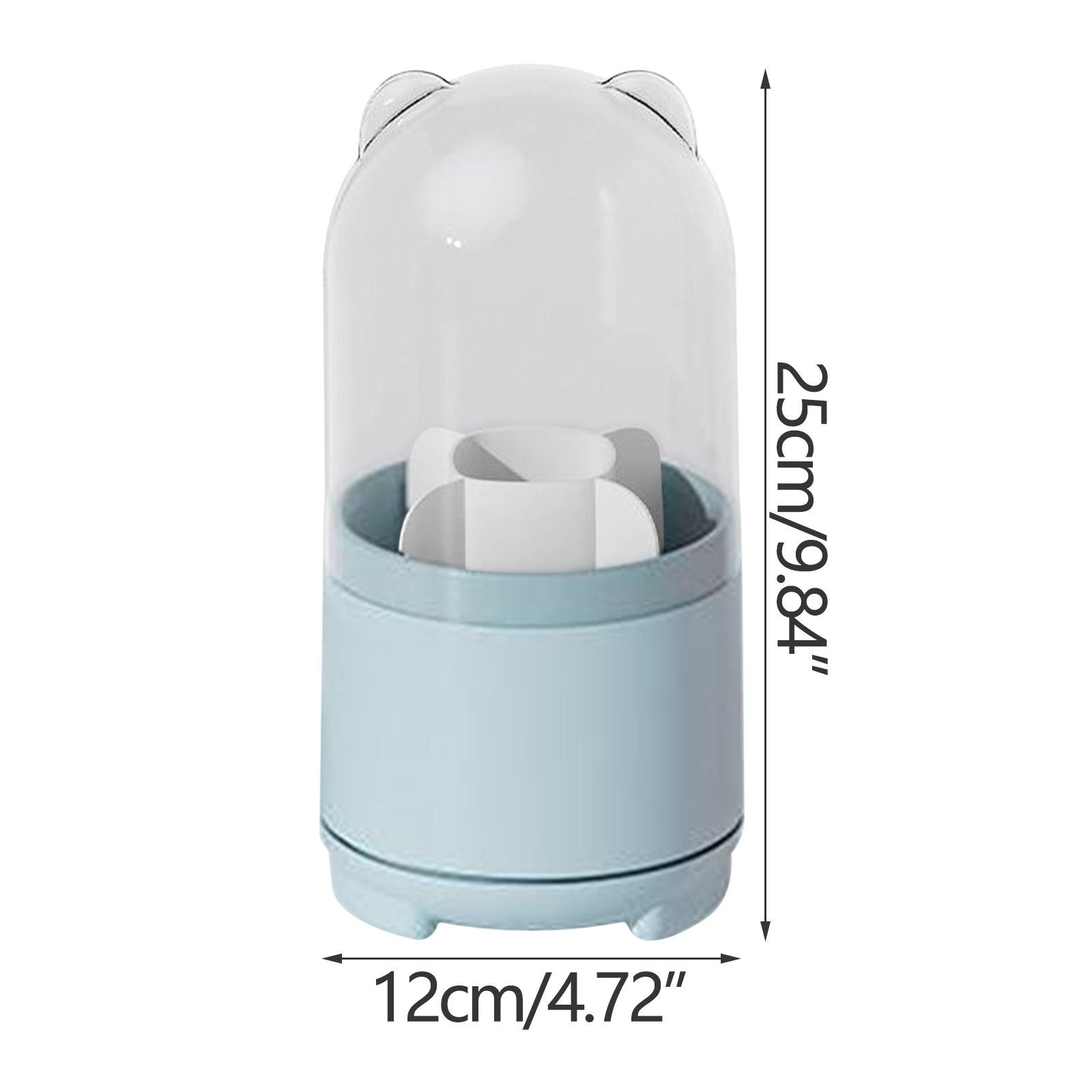 Makeup Brush Holder Dustproof Rotating Brush Organizer Pen Storage Box