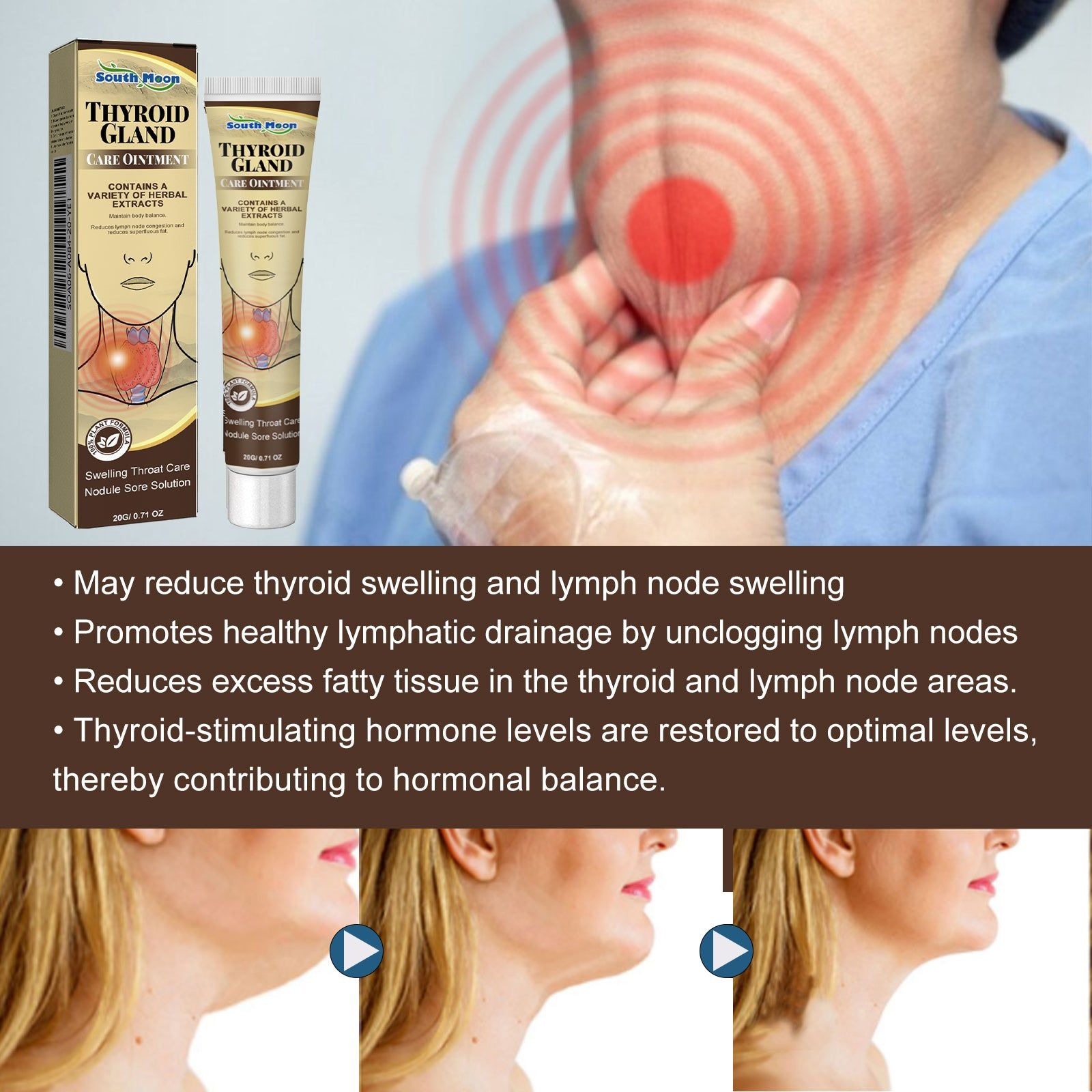 Revitalize Your Body Care, Lymphatic Repair Cream for Neck, Armpit Swelling Relief ,20g