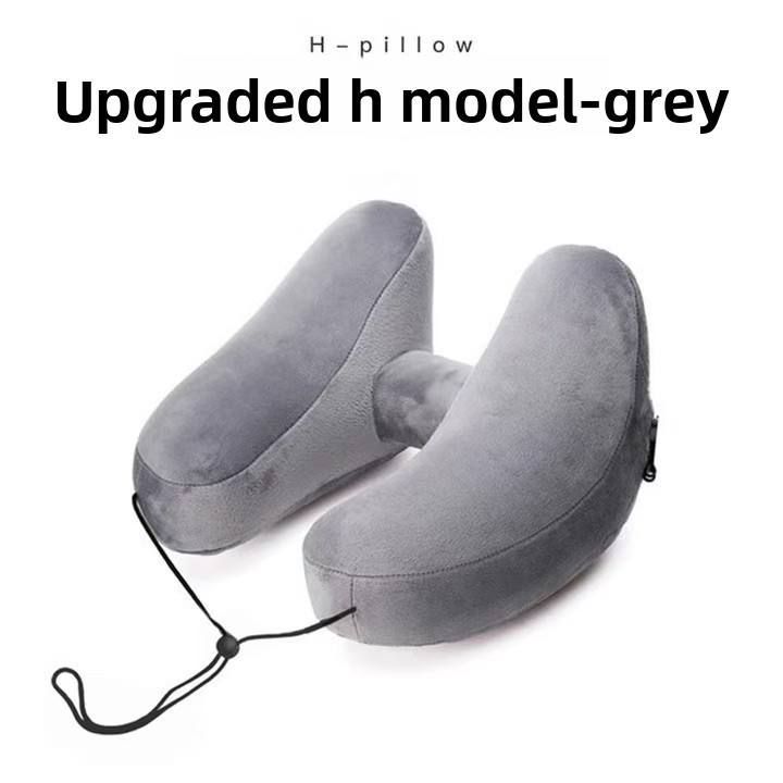 Neck Pillow H-Shaped Travel Pillow Manual Press Type Air Pillow
