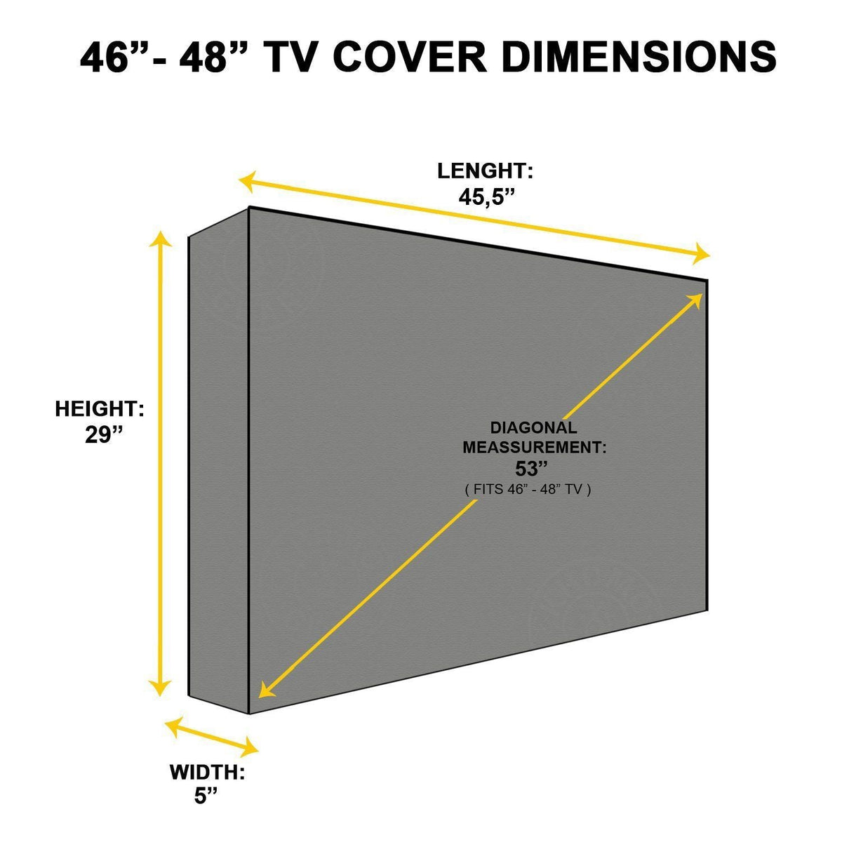 Outdoor TV Cover 600D Universal Waterproof TV Cover Protect TV Screens
