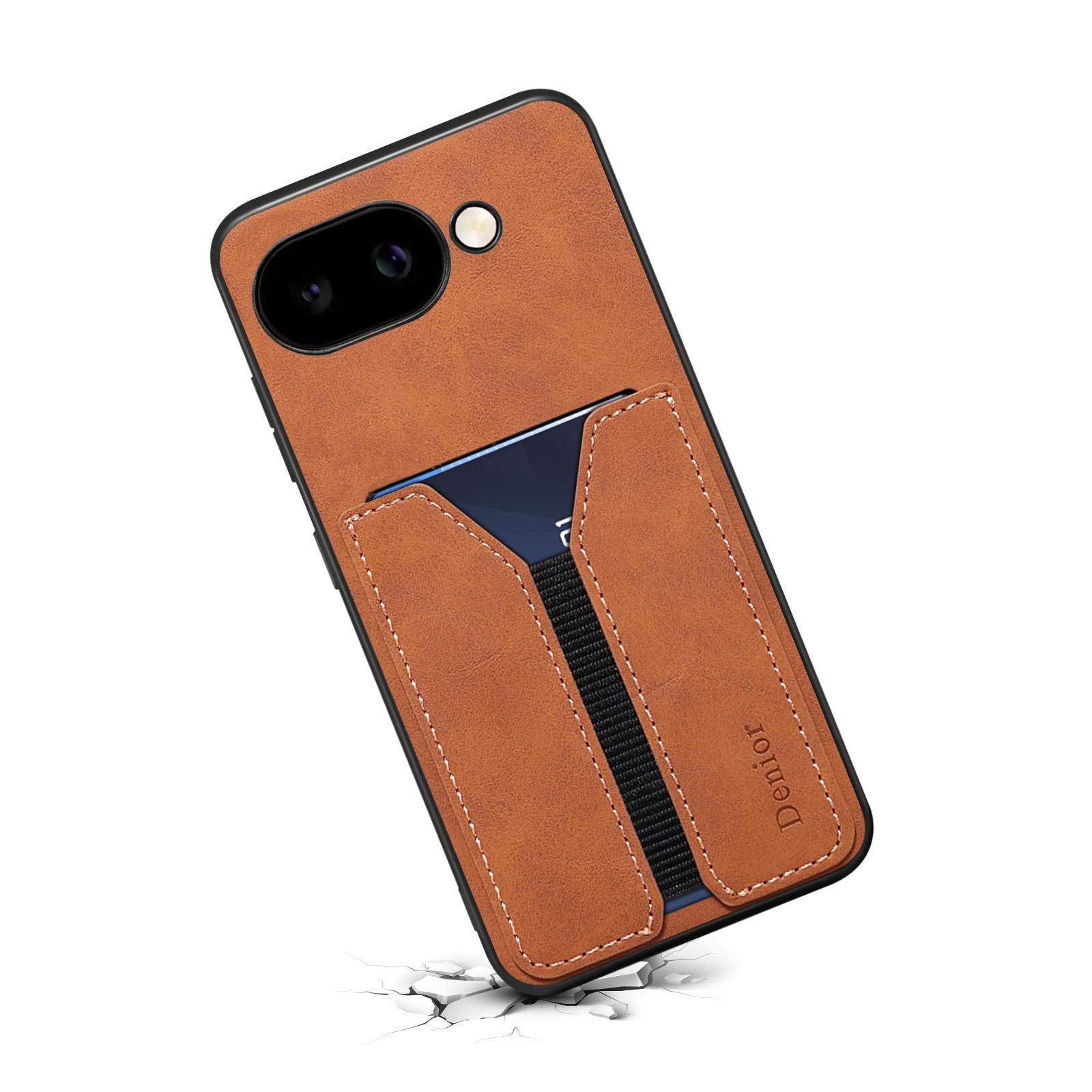 Denior DV Elastic Card Slot PU Case For Google Pixel 9a