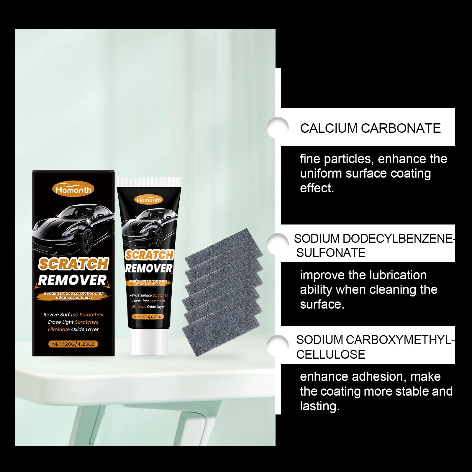Car Paint Surface Care Kit, Scratch Remover, Gloss Coating, Easy Maintenance ,1 set