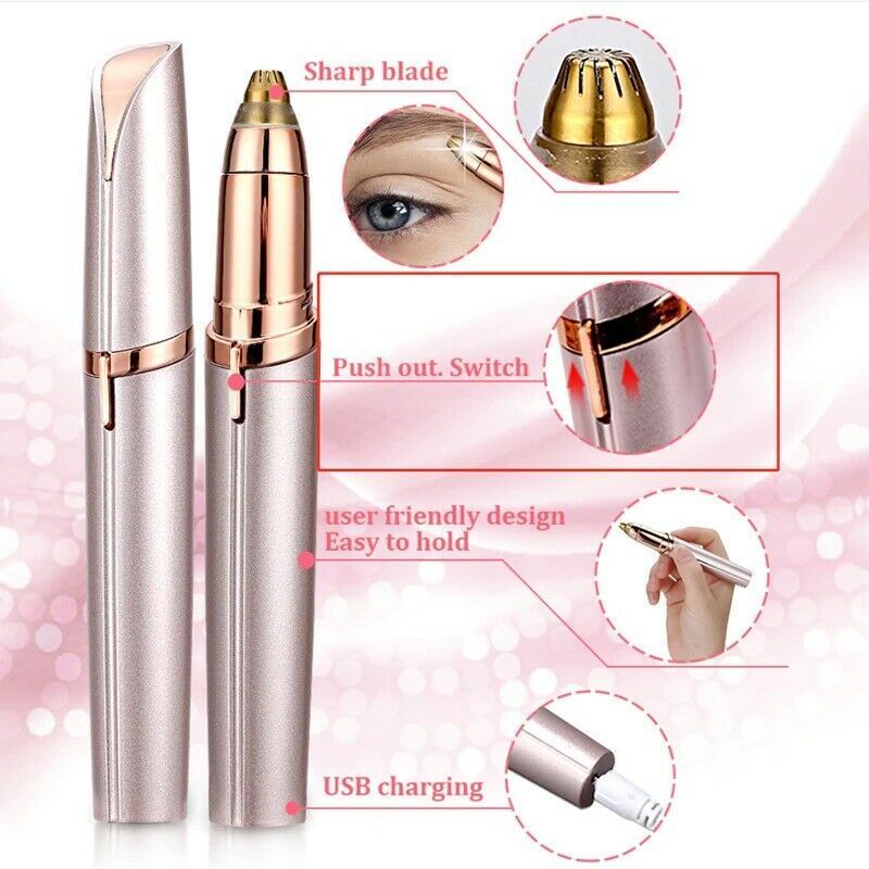 Electric Eyebrow Trimmer Automatic Painless Eyebrow Hair Remover For Women