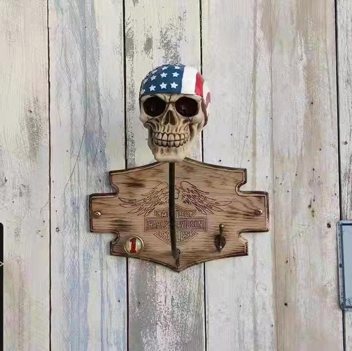 Motorcycle Skull Helmet Holder Skull Shape Helmet Holder Wall Decoration