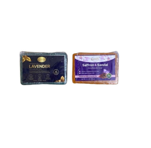 Trustmeds Morning & Night Saffron Sandalwood Lavender Soap Set