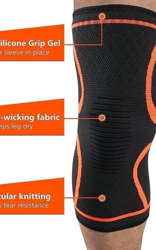 2 Pack Knee Brace Compression Sleeve Support For Men Running Riding Silicone Antiskid Knee