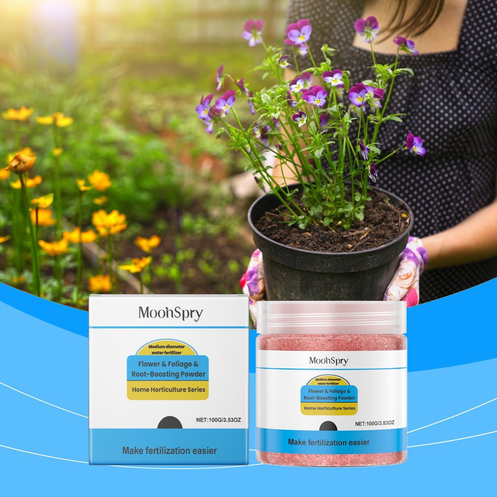 Boost Flowering and Leaf Growth with Top-Rated Flower Enhancement Powder, Dark Green Leaves, Easy to Use ,100g