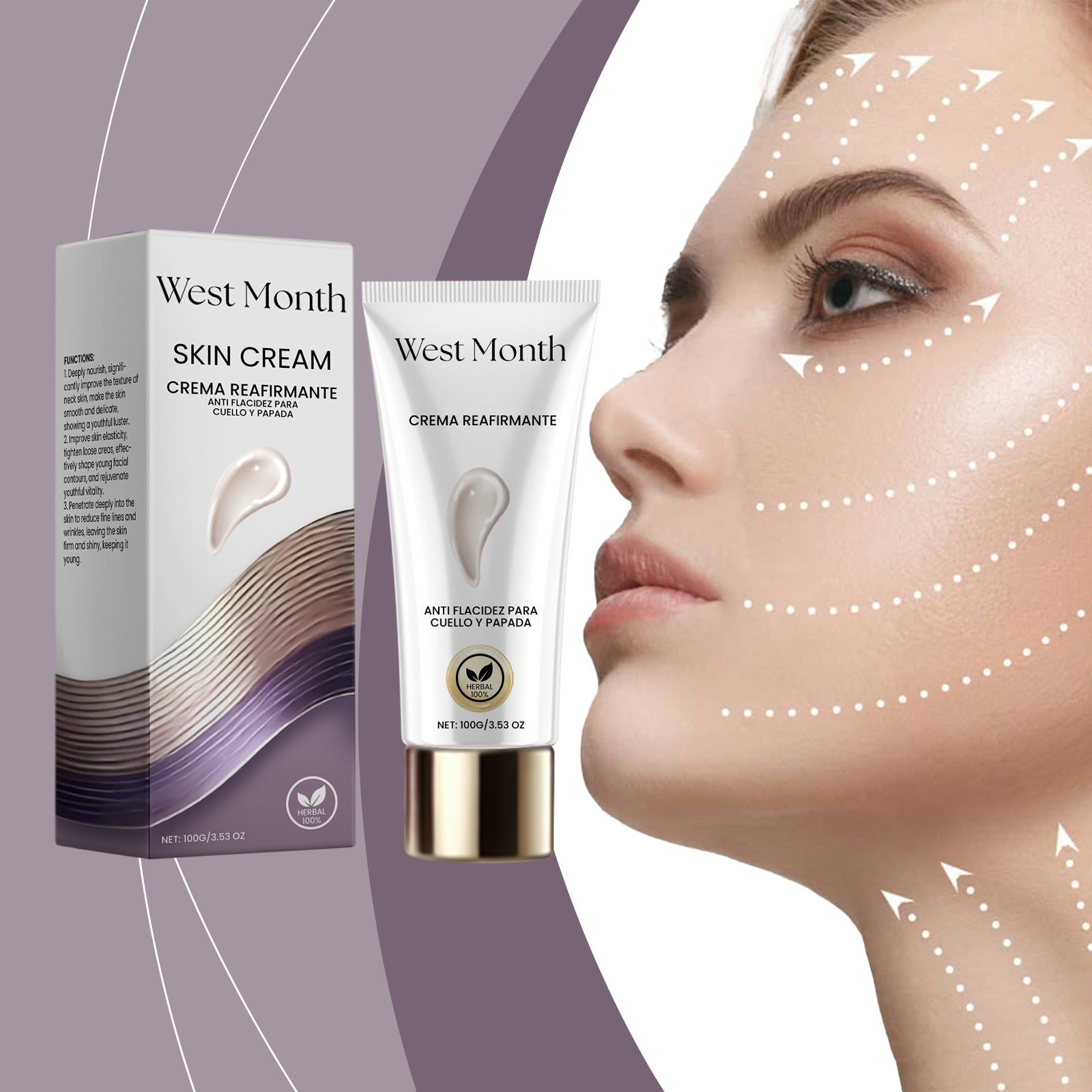 Body Care Cream, Moisturizing, Brightening, Anti-Aging, Hydrating, Skin Glow ,100g