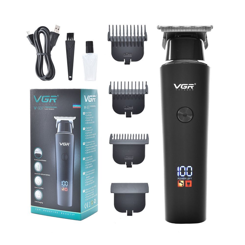 Professional Hair Clipper USB Rechargeable Hair Trimmer Black