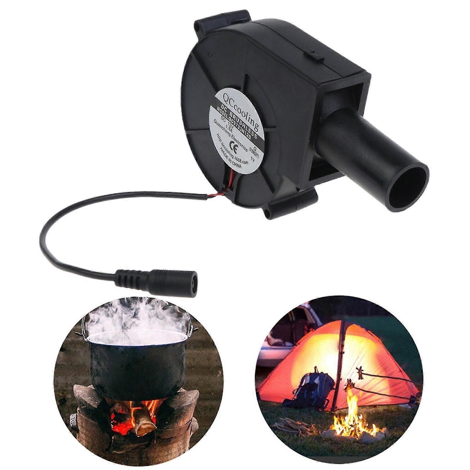 9733 Dc12V 4500Rpm Electric Bbq Blower Fan With Eu Plug