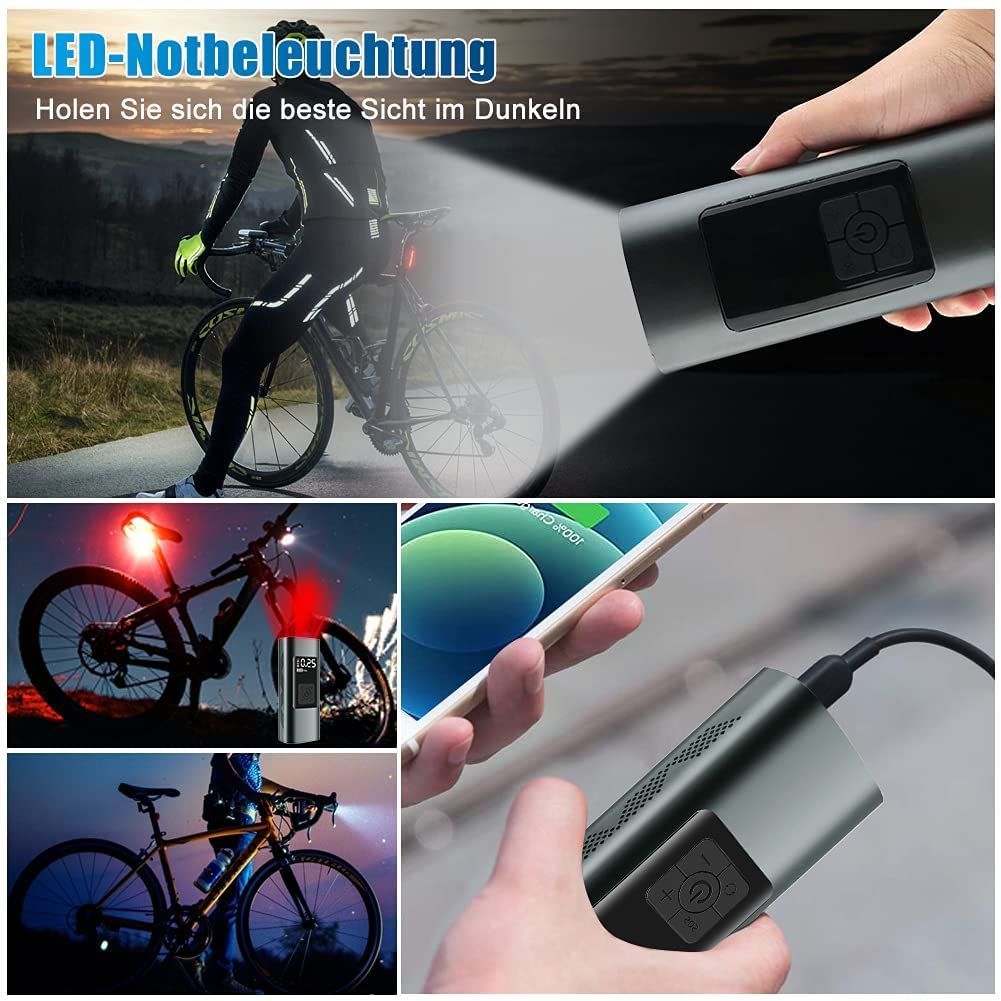 Electric Air Pump Car Tire Inflator Portable Rechargeable Air Compressor For Auto Bike Ball