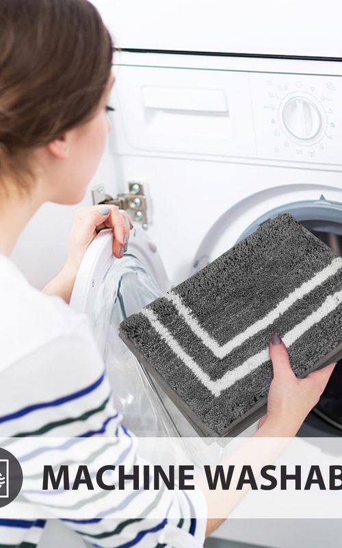 AIESY® Beautiful Runner Double Border Design Non-Slip Bath Mat