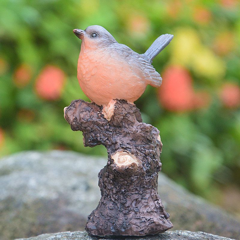 Resin Birds View Garden Statue Outdoor Ornaments Decoration For Yard Lawn Porch
