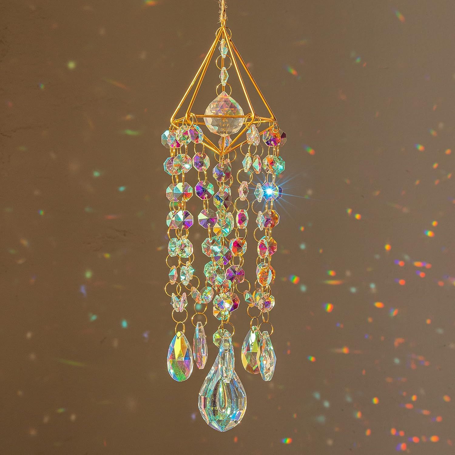 Crystal Suncatchers Window Hanging Wind Chime Garden Sun Catchers Home Decor