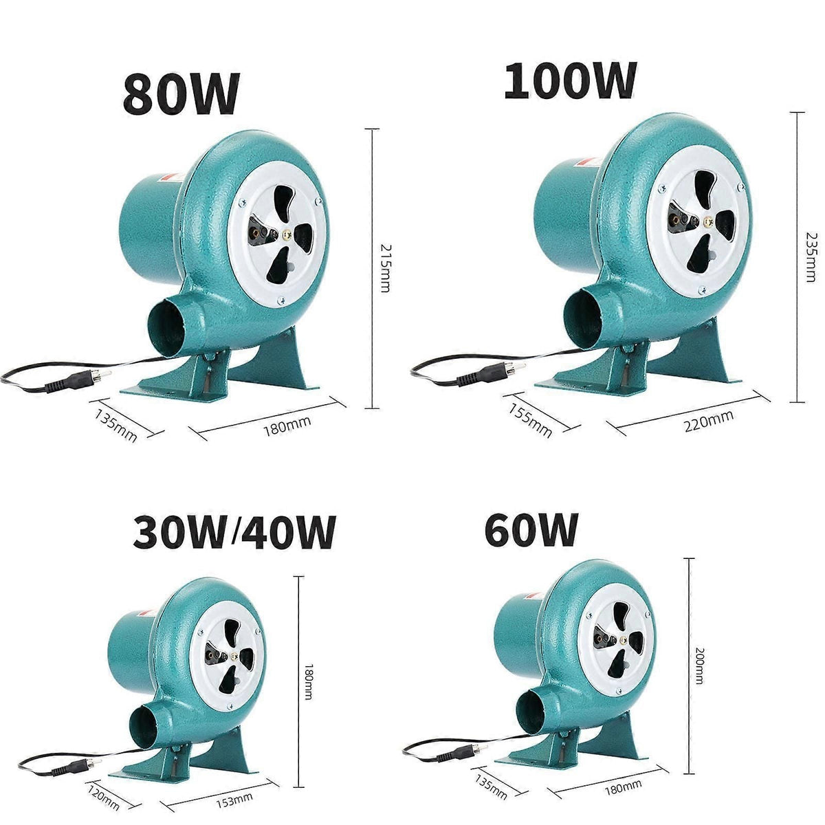 Portable DC12V BBQ Fan Blower for Charcoal Fire Starter Camping