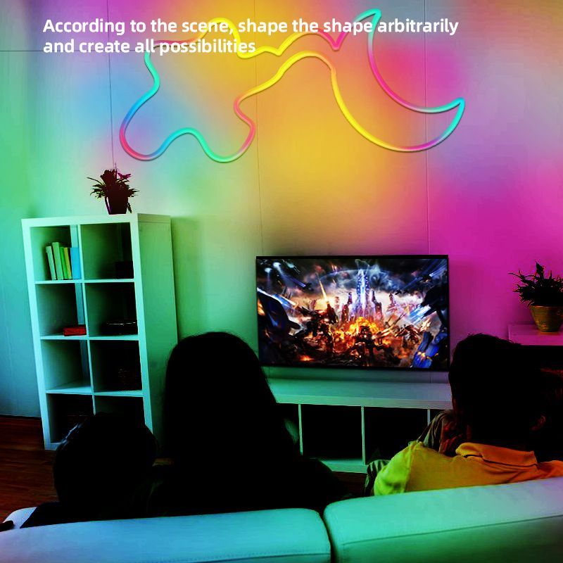 Neon Rope Light DIY Led Light With Music Sync For Bedroom Living Room 16.4ft