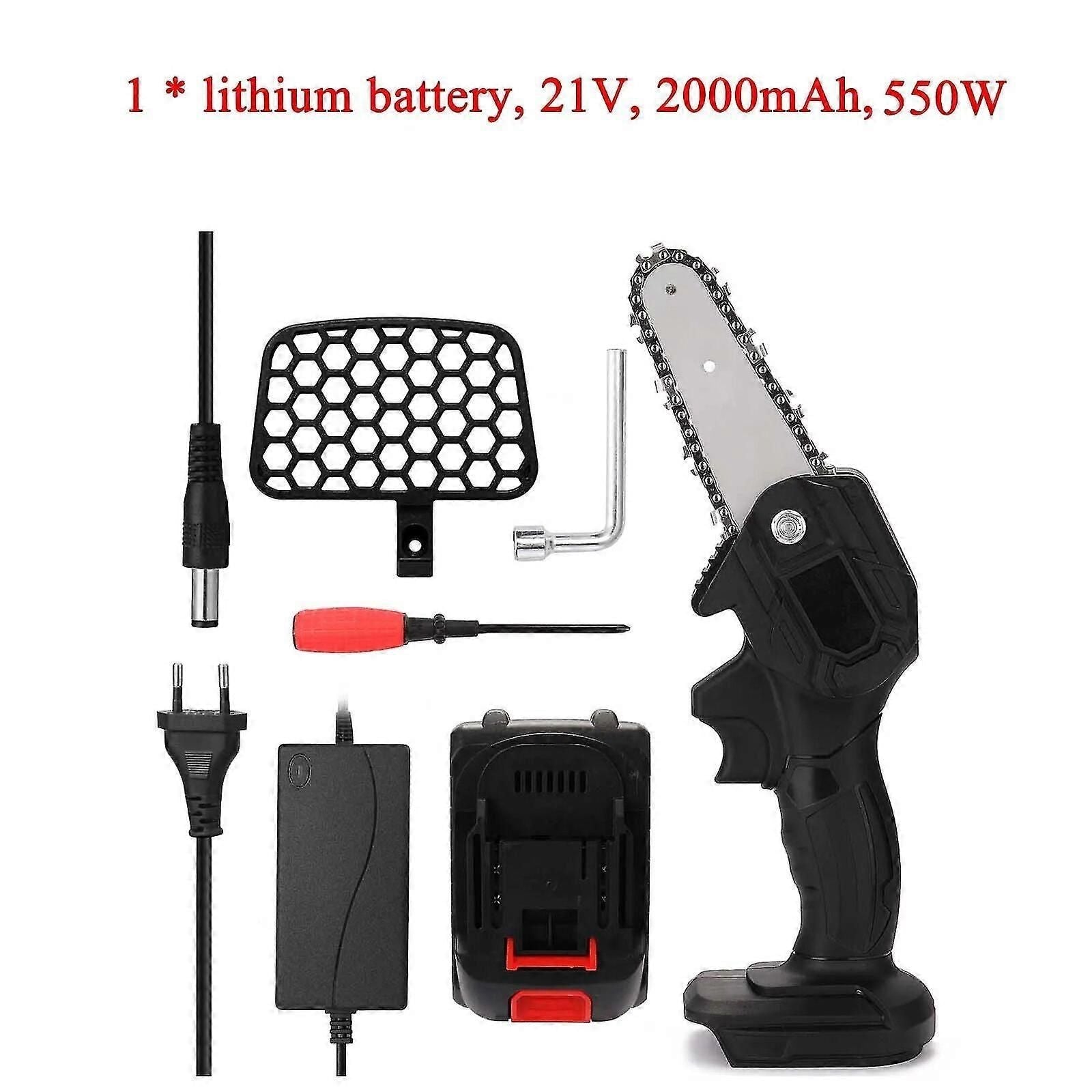 Rechargeable Small Electric Saw 21v Lithium Battery Portable Woodworking One-handed Electric Saw Mini Brushed Electric Chain Saw zxin