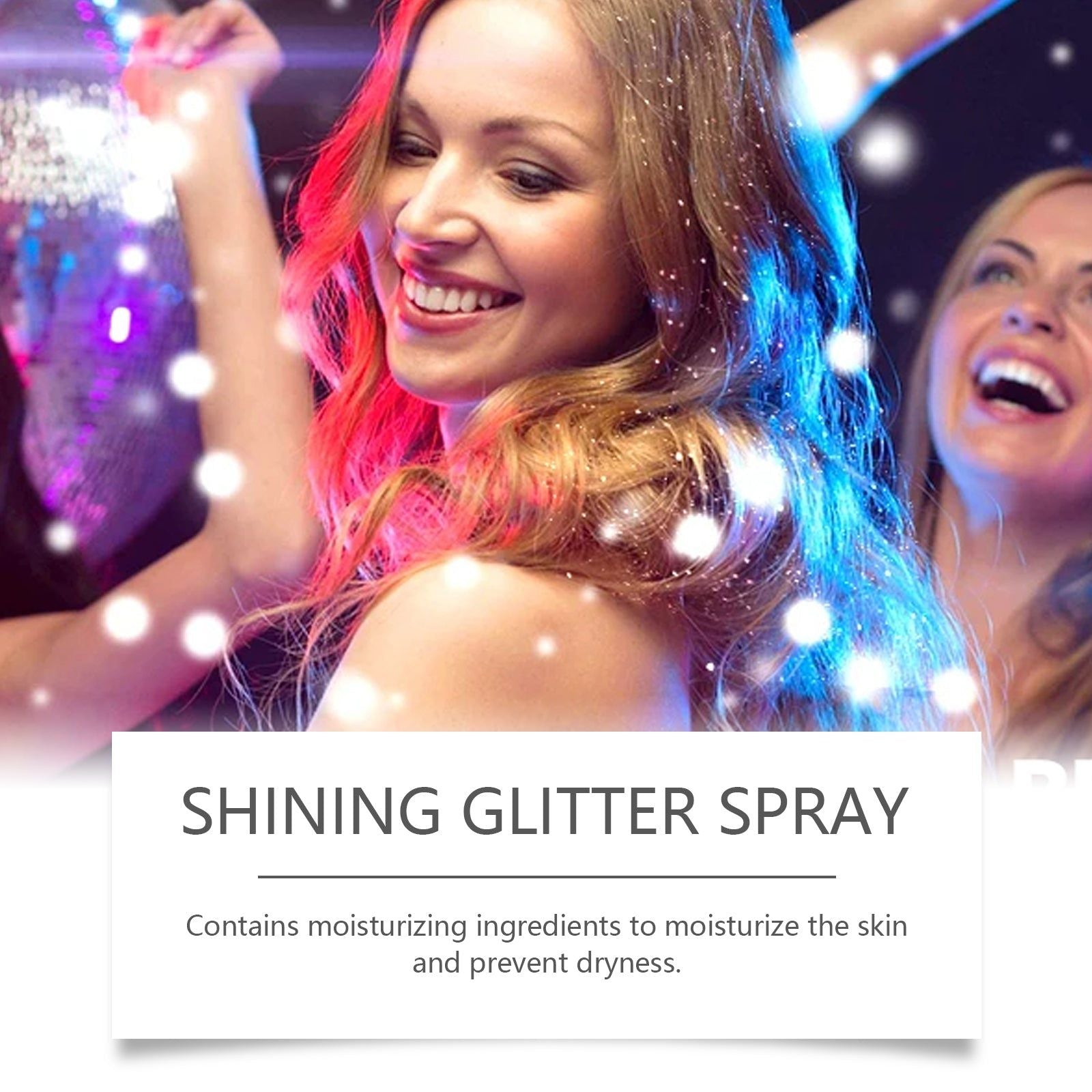 Brightening Glitter Spray, Long-Lasting Stage Makeup, Shiny Hair and Face ,120ml