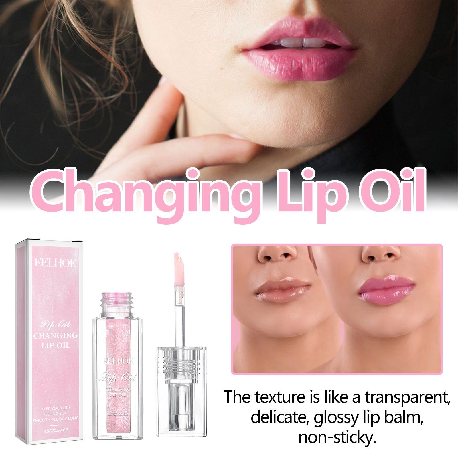 Color Changing Lip Balm, Moisturizes, Smooths Fine Lines, Prevents Dry Cracking ,6.5g