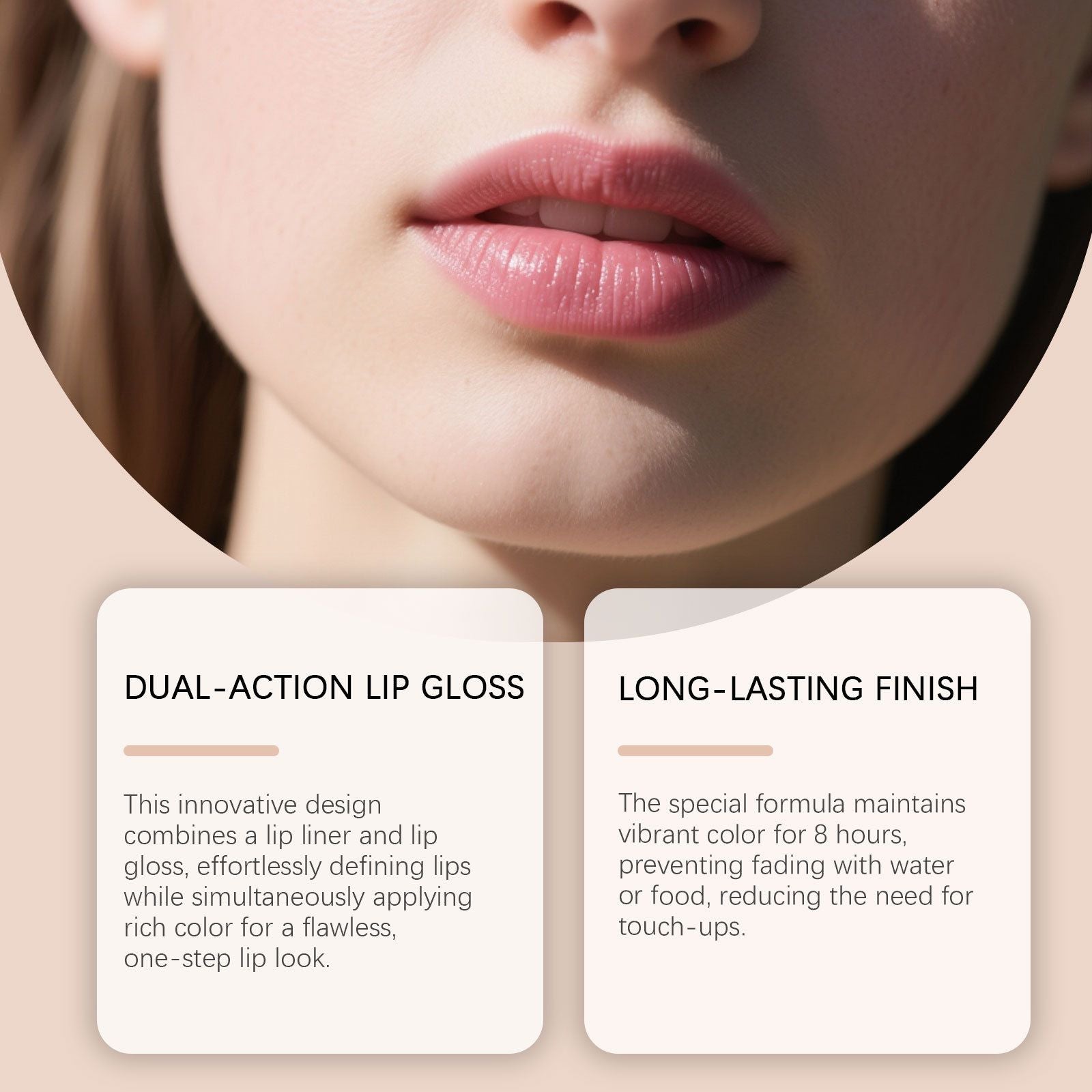 6g 2 in 1 Lip Gloss with Hydrating and Mirror Shine