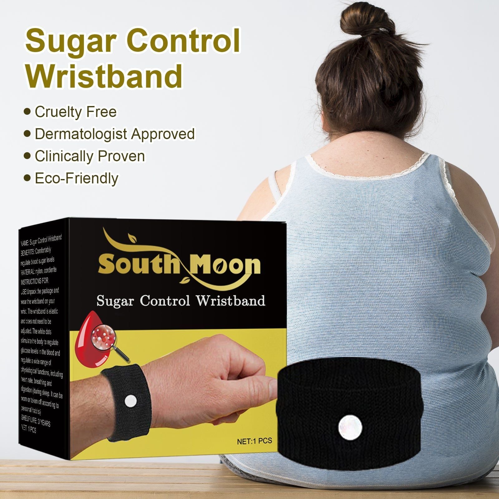 Boost Blood Sugar Naturally with Breathable Body Care Wristband, Pain Relief ,1pcs