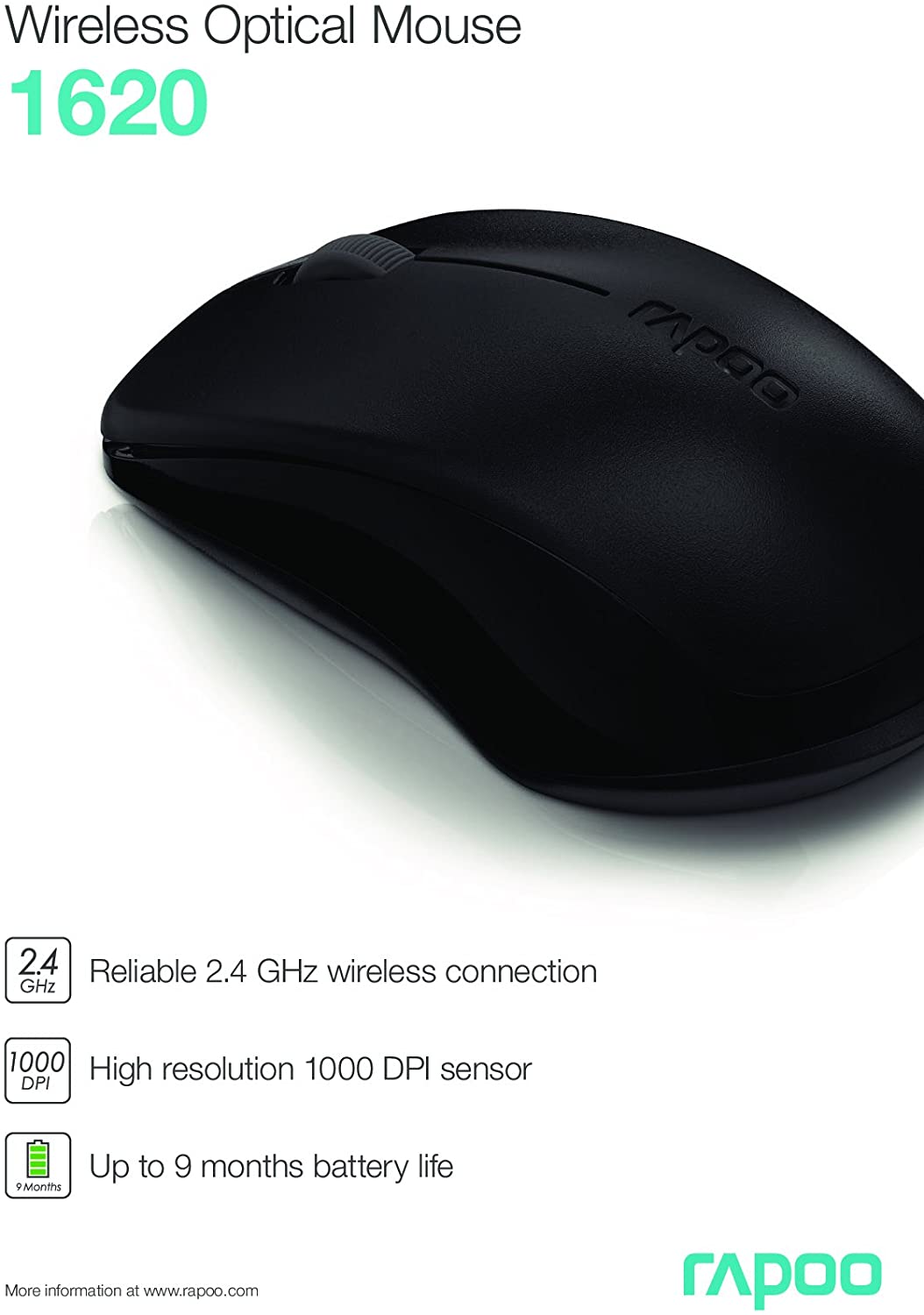 ماوس ضوئي لاسلكي RAPOO 1620-11464