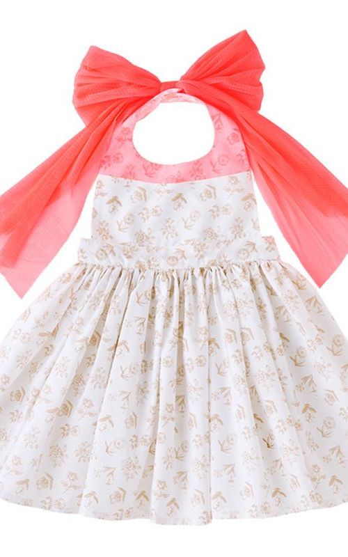 Little Girls Cooking Baking Apron Kitchen Waterproof Bow Aprons Dress