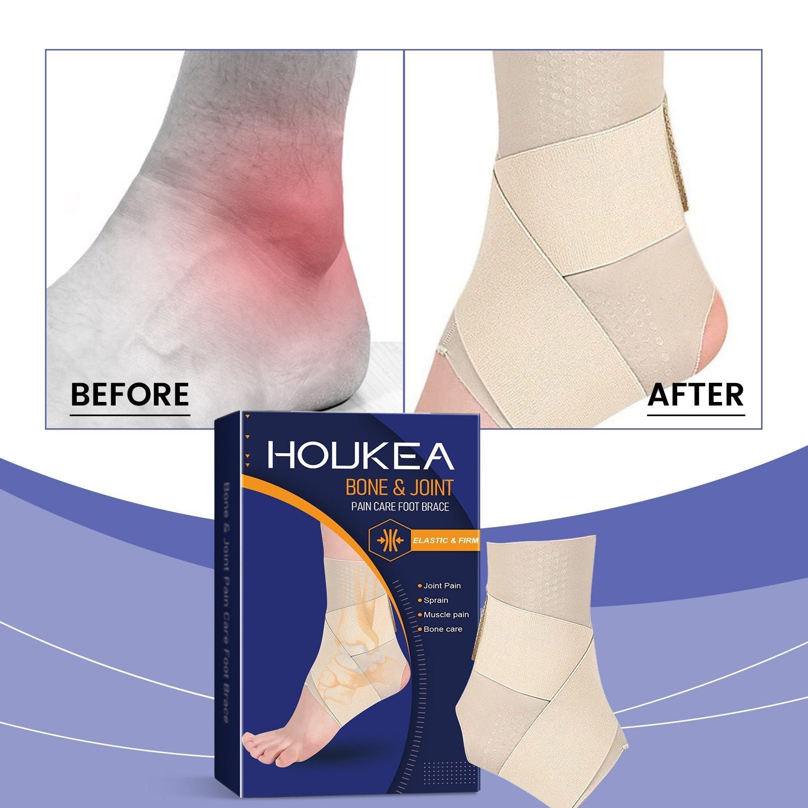 Premium Foot Care Support, Pain Relief, Arch & Ankle Stabilizer, Comfortable, Breathable ,1pcs
