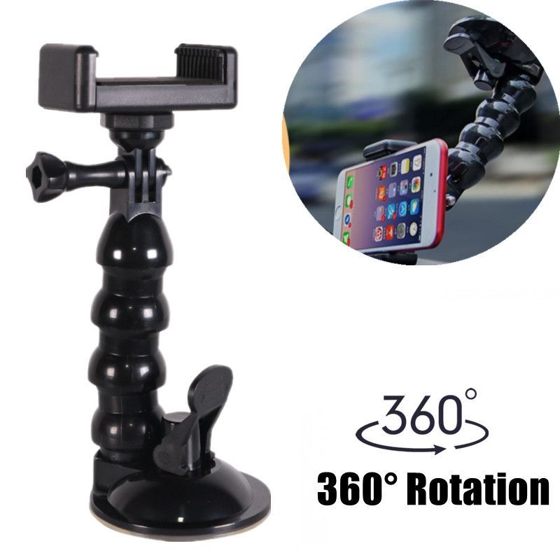 Car Phone Holder Driving Recorder Camera Phone  Flexible Snake Suction Cup Stand