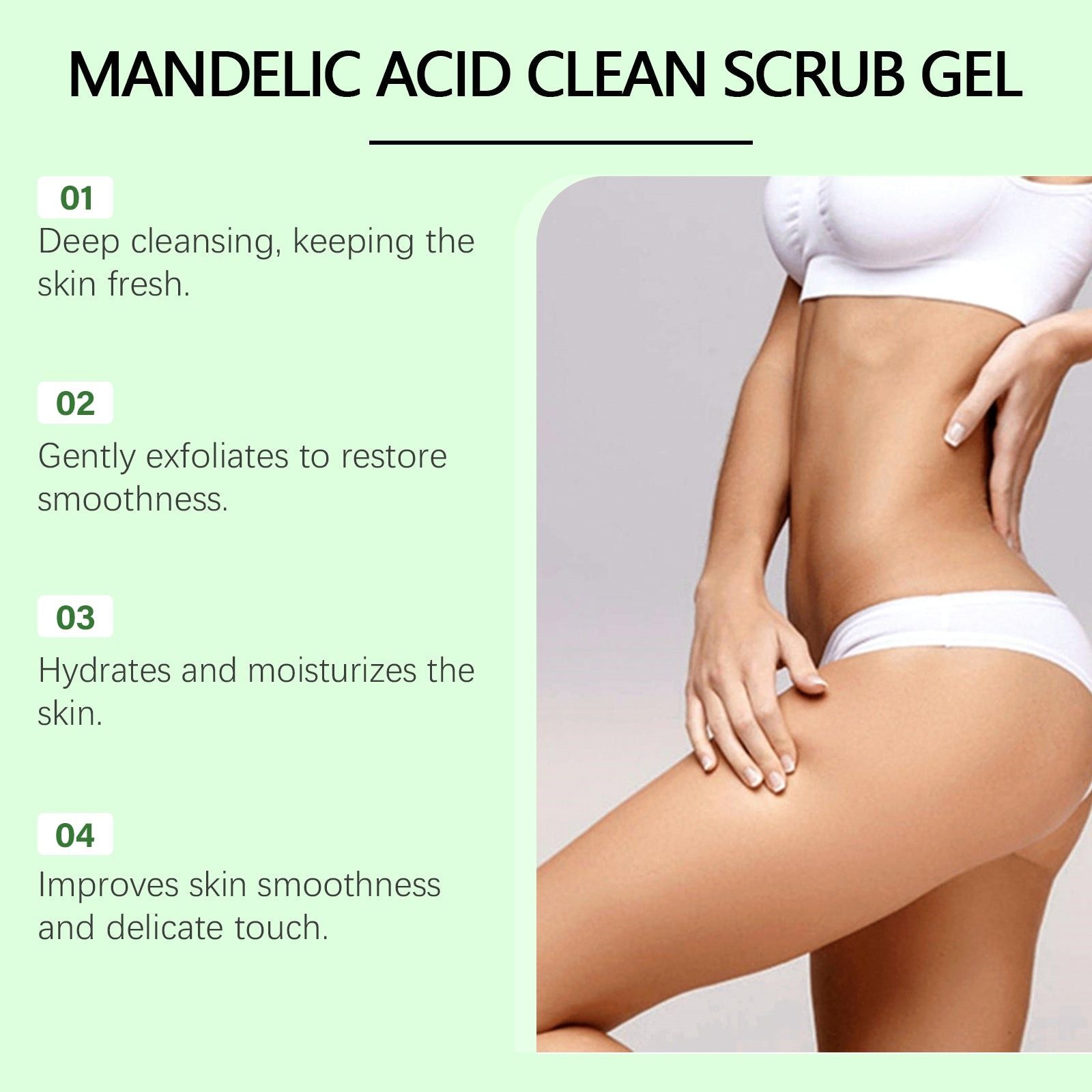 Body Exfoliating Gel, Deep Cleansing Moisturizer, Gentle Mud Scrub for Smooth Skin ,200g