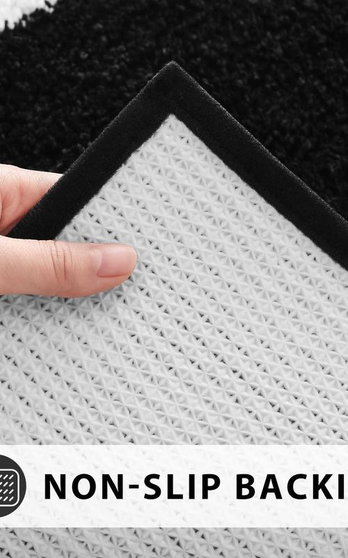 AIESY® Beautiful Runner Double Border Design Non-Slip Bath Mat