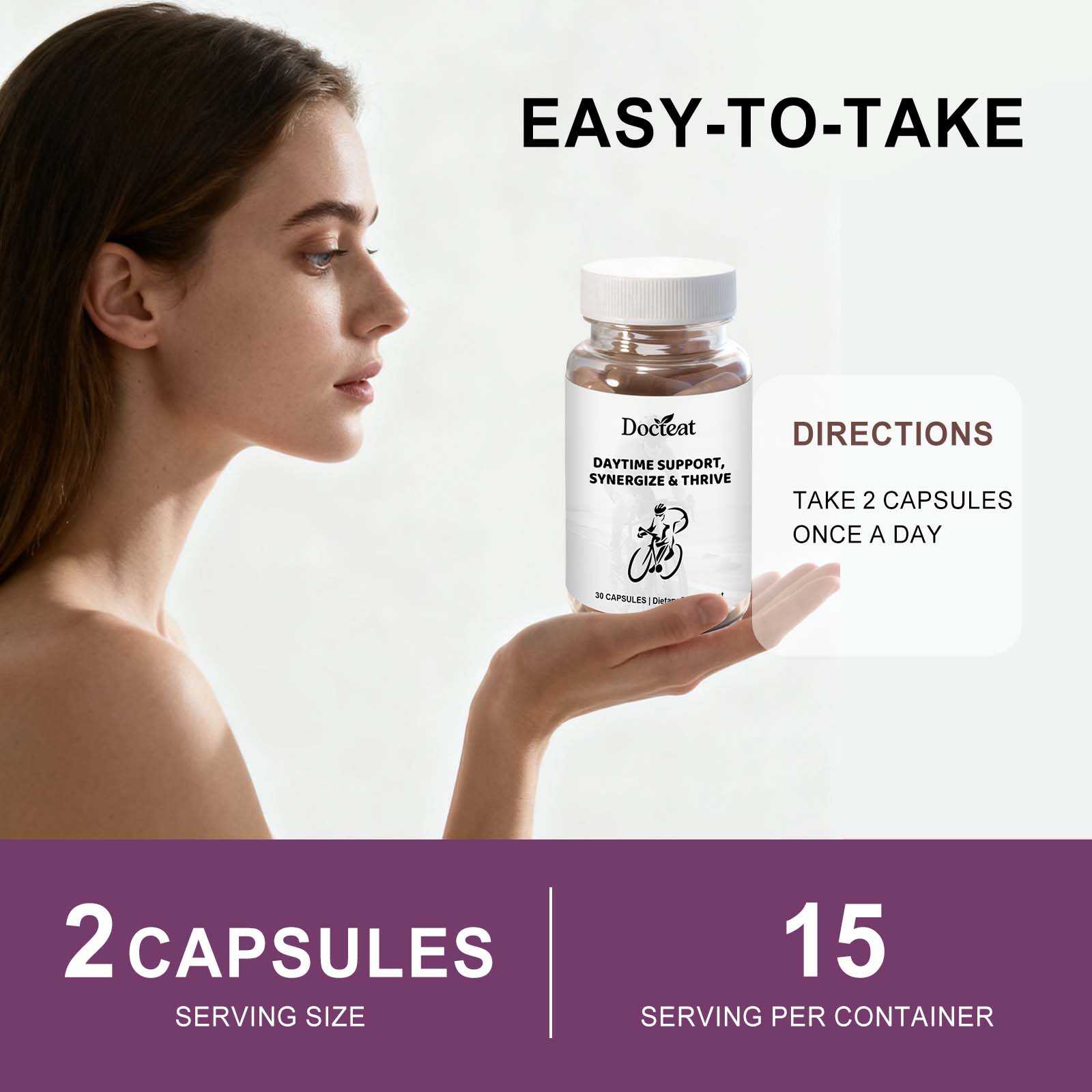 Boost Energy and Stress Relief with Body Care Vitamins, Daily Vitality Support ,30 capsules