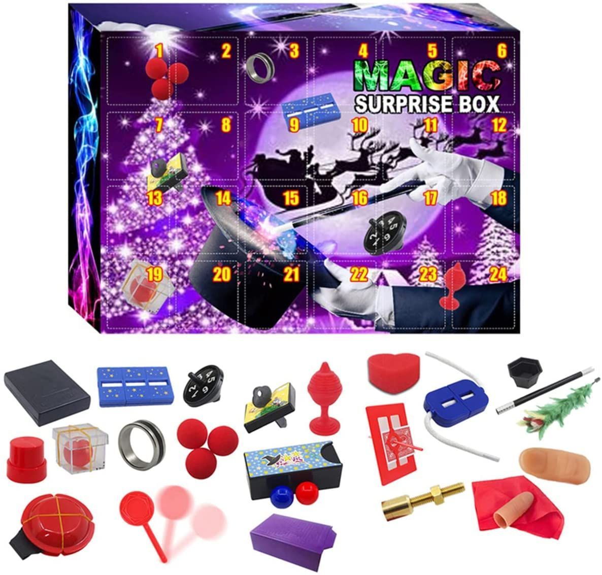 Christmas Advent Calendar Kids Magic Blind Box Xmas Countdown Surprises Fidget Toy
