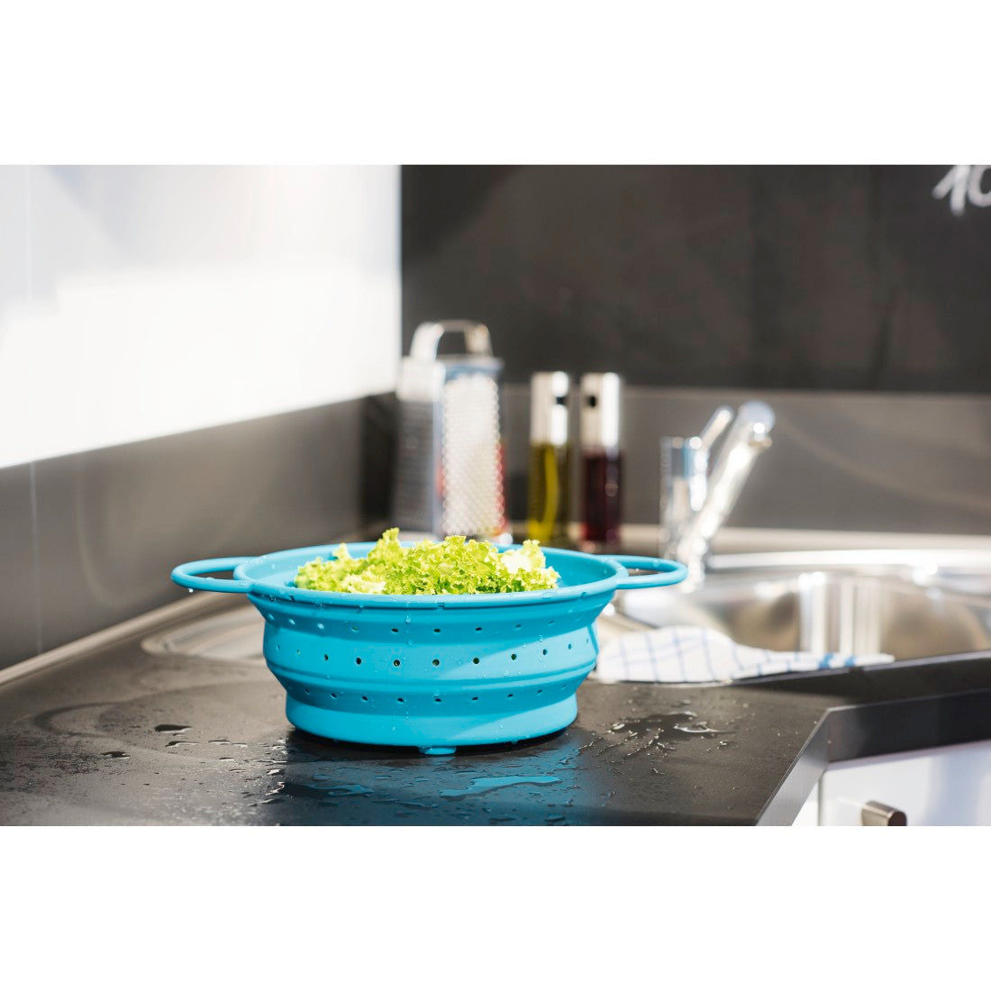 XAVAX 111555 COLANDER, Made of  Silicone , Foldable, 25.5CM
