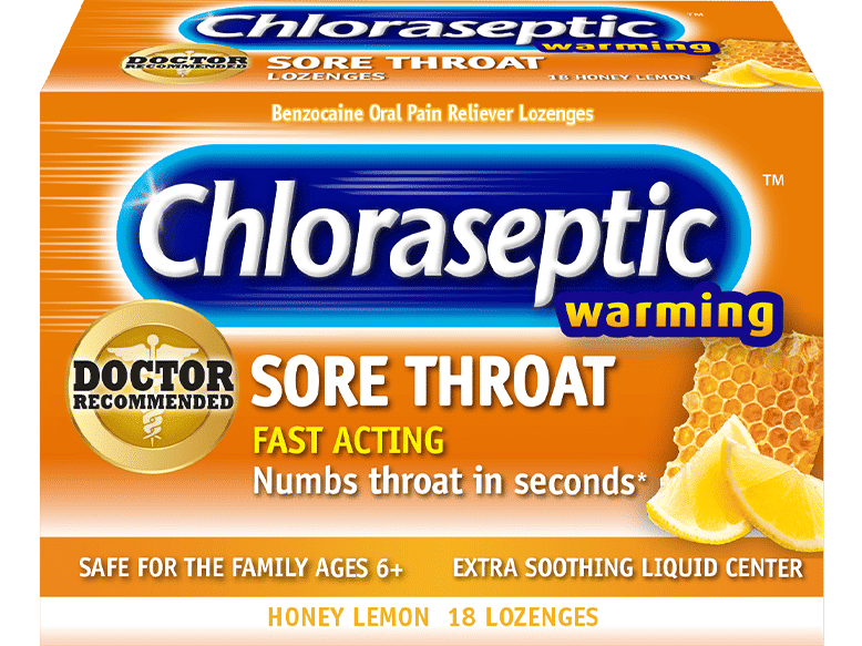 Chloraseptic Warming Sore throat Honey Lemon 18 Lozengers