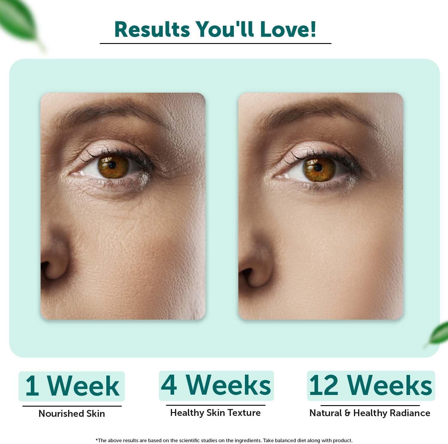 Neuherbs Skin Glow Marine Collagen Powder Supplement For Men & Women - 200g (Orange Flavour)