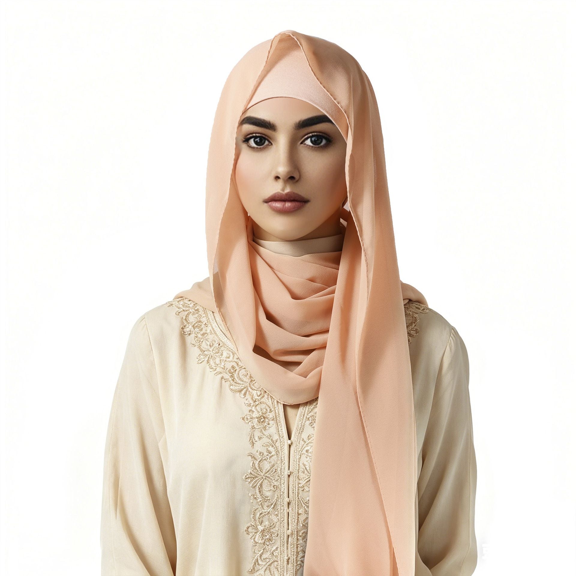 Tea Green Modal Blend Hijab Scarf Set for Women