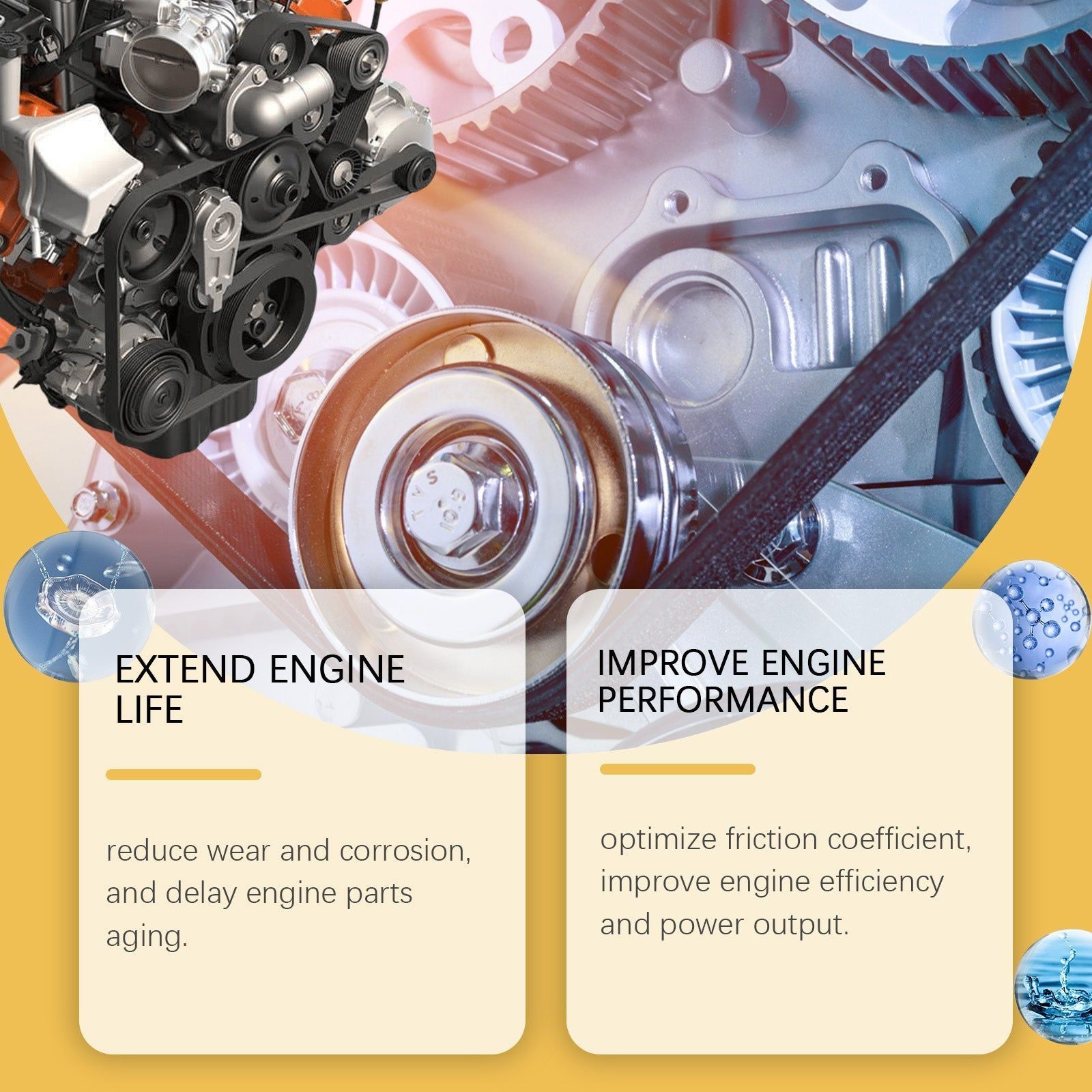 Car Care Engine Anti-Wear Protectant, Reduce Friction, Extend Engine Life ,100ml