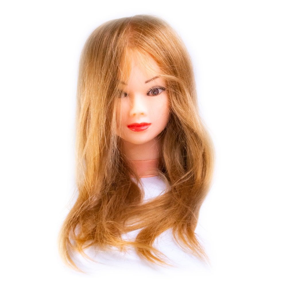 Diva Mannequin Head Mixed Hair L24 inches, No 6 Brown